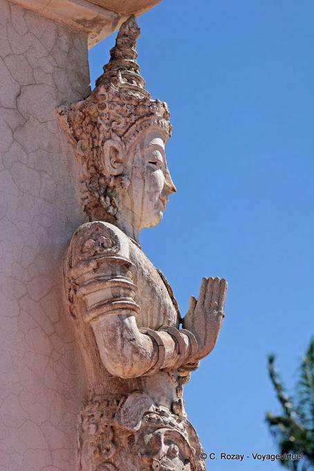 Stone profile Ho Trai, Wat Phra Singh, Chiang Mai - Thailand