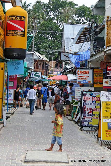 A street Tonsai village, Koh Phi Phi - Thailand