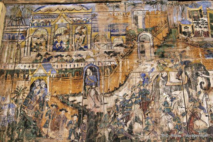 Another mural, Wat Phra That Lampang Luang - Thailand