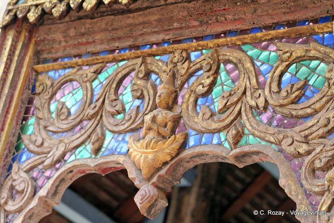 Facade detail of Sao Viharn Phra Sila, Wat Phra That Lampang Luang - Thailand
