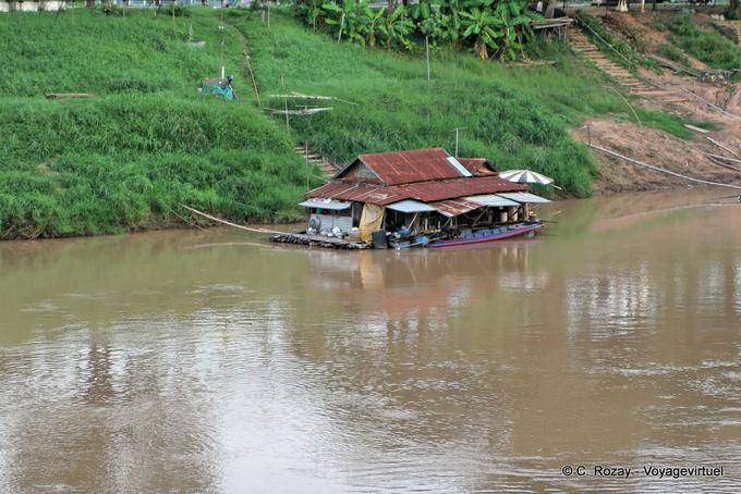 Floating homes of Nan River, Phitsanulok - Thailand