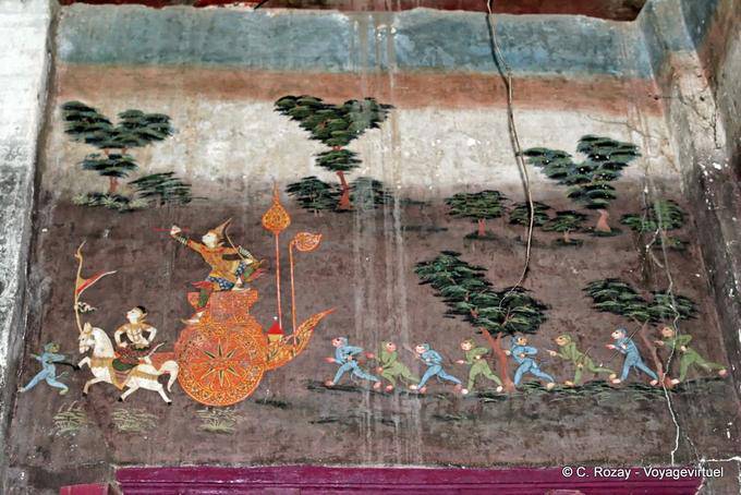 The murals on the war, Phitsanulok - Thailand