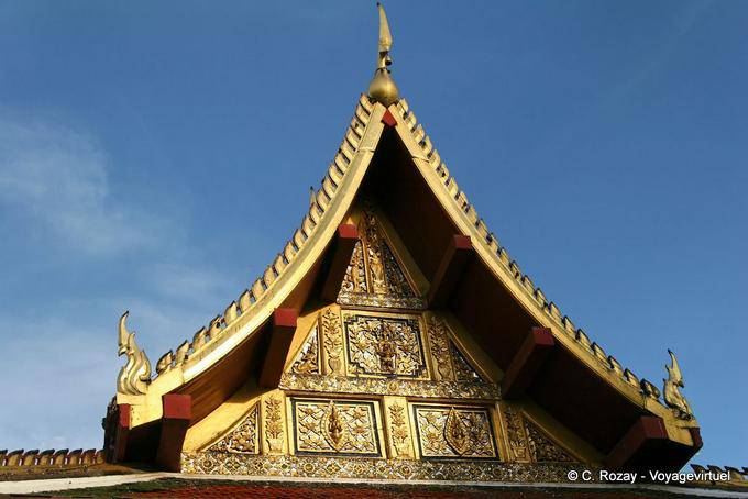 Above the entrance to the bot, Wat Phra Si Rattana Mahathat, Phitsanulok - Thailand