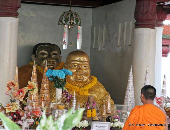 The chapel three potbellied Buddhas, Phitsanulok - Thailand