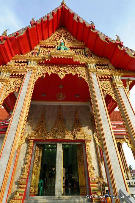 Entrance to a temple of Wat Chalong Mueang, Phuket - Thailand