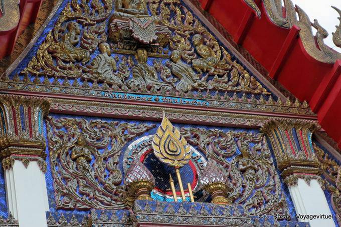 Decorative particularity at Wat Chalong in Phuket - Thailand