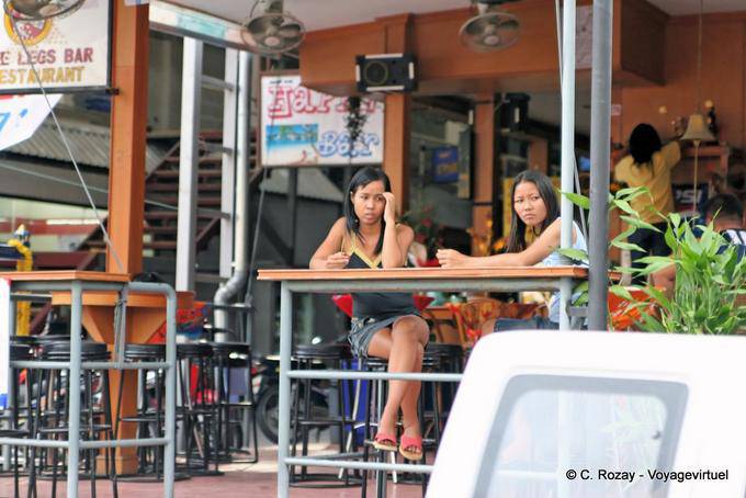 Customer waiting girls, Patong, Phuket - Thailand