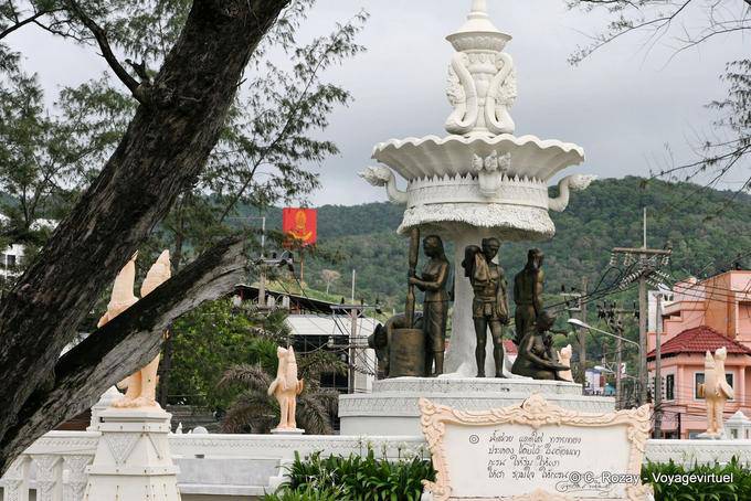 A memorial fountain in Patong, Phuket - Thailand