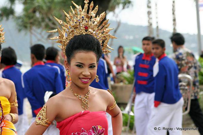 Beautiful male on background, Festival Patong, Phuket - Thailand