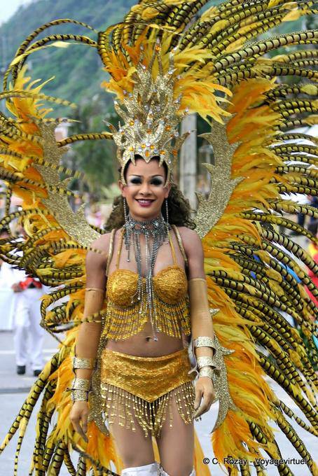 The girl with the golden plumage Festival Patong, Phuket - Thailand