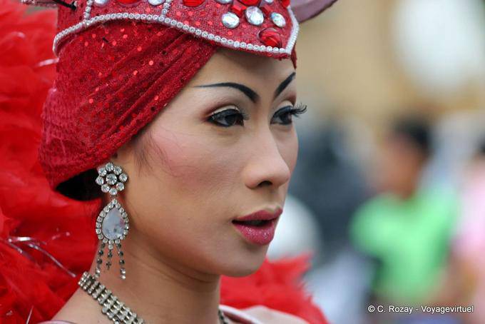 Face senior eyebrows Festival Patong, Phuket - Thailand