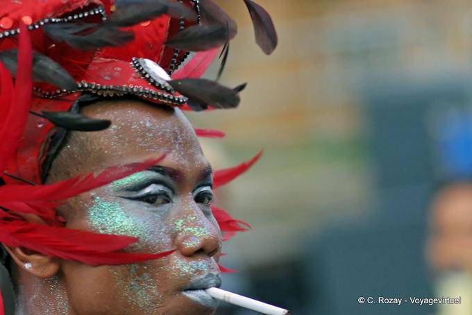 Feathered with smoking, Festival Patong, Phuket - Thailand