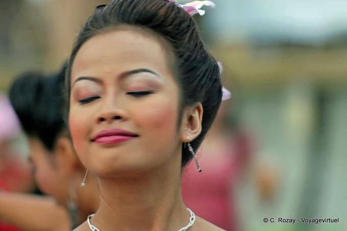 Beauty with closed eyes, Festival Patong, Phuket - Thailand