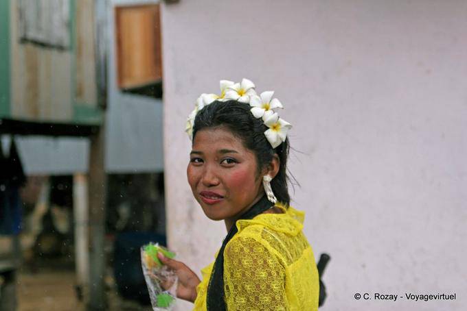 Frangipani flower wreath, Phuket Town Gypsy - Thailand