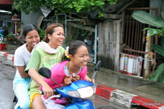Girls on a scooter, Phuket Town Gypsy - Thailand