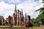 The columns of the great temple, Wat Phra Sri Samphet, Ayutthaya, Thailand.