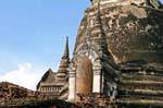 Entering a chedi or stupa, Wat Phra Sri Samphet, Ayutthaya, Thailand.