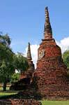 Small damaged chedi, Wat Phra Sri Samphet, Ayutthaya, Thailand.