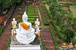 Prayer in the Garden, Wat Yai Chai Mongkol, Ayutthaya, Thailand.