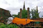 Reclining Buddha, Wat Yai Chai Mongkol, Ayutthaya, Thailand.