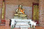 Chinese Buddha pigs, Wat Yai Chai Mongkol, Ayutthaya, Thailand.