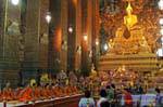Buddhist ceremony, Wat Pho, Bangkok, Thailand.