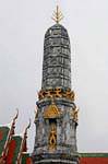 Stone prang, Wat Phra Kaew, Bangkok, Thailand.