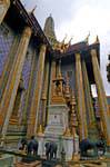 The Sanctuary surrounded by elephants, Wat Phra Kaew, Bangkok, Thailand.