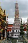 Small ornate prang, Wat Phra Kaew, Bangkok, Thailand.