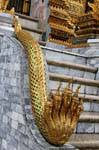 Naga snake with five heads, Wat Phra Kaew, Bangkok, Thailand.