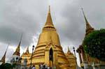 Phra Sri Rattana panorama Chedi, Sri Lankan style, Wat Phra Kaew, Bangkok, Thailand.