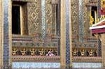 Exterior ornamentation of Phra Mondop, Wat Phra Kaew, Bangkok, Thailand.
