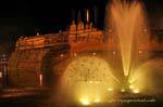 Illuminated fountains, Chiang Mai, Thailand.