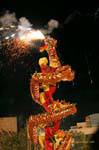 Acrobatics and fireworks, Chiang Mai, Thailand.