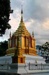 Square-based chedi, Suan Dok, Chiang Mai Temple, Thailand.