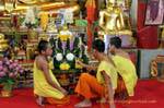Young monks decorators, Chiang Mai Temple, Thailand.