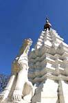 White Guard Wat Suan Dok, Chiang Mai Temple, Thailand.