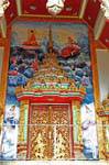 The Buddha's life depicted a door, Temple near Chiang Mai, Thailand.