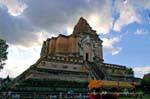 Another view on the big chedi, Wat Chedi Luang, Chiang Mai, Thailand.