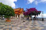 The dog on the terrace, Wat Doi Suthep, Chiang Mai, Thailand.