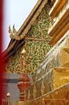 View from the foot of the golden chedi, Wat Doi Suthep, Chiang Mai, Thailand.