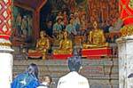 Trio holy men, Wat Doi Suthep, Chiang Mai, Thailand.