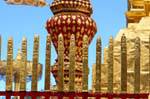 Top of the gate of the chedi, Wat Doi Suthep, Chiang Mai, Thailand.