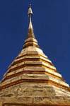 Top chedi of Wat Doi Suthep, Chiang Mai, Thailand.