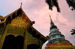 The Ubosot seen at sunset, Wat Phra Singh, Chiang Mai, Thailand.