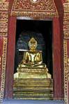 Golden Buddha niche, Wat Phra Singh, Chiang Mai, Thailand.