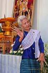 Traditional Thai dancer, Wat Phra Singh, Chiang Mai, Thailand.