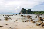 Low tide on Hin Khom Beach, Koh Phi Phi, Thailand.
