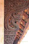 Naga wood carved, Wat Phra That Lampang Luang, Thailand.