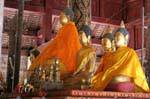 Buddhas in Viharn Nam Tam, Wat Phra That Lampang Luang, Thailand.